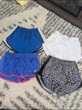 Nike Women’s Running Shorts - Blue, White, Royal Blue, Gray Leopard